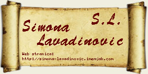 Simona Lavadinović vizit kartica